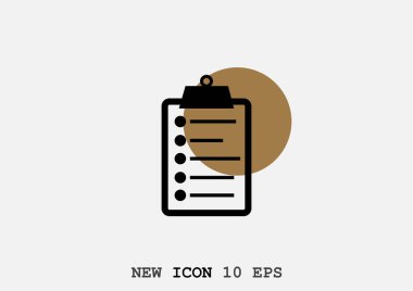 minimal grafik Web simgeleri, kağıt ile iş klasörünün vektör Illustration 