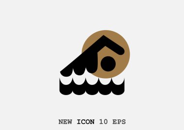 Havuz dalgalar grafik illüstrasyon kişi insan vektör Yüzme 