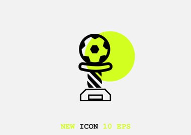 Futbol topu stand grafik vektör çizim 