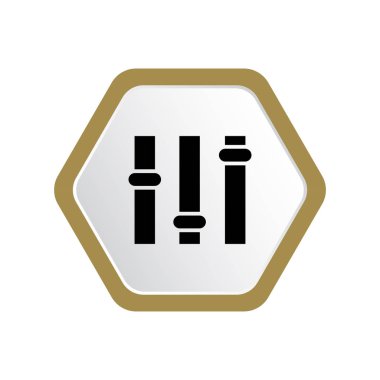 minimal grafik Web simgesi, hacim ölçekler vektör Illustration