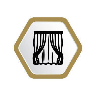 pencere perdeleri vektör Illustration 