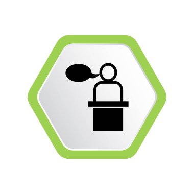 vektör çizim konuşma konuşma balonu ile insan 