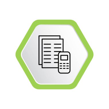 Kağıt belgeleri ve cep telefonu vektör Illustration 