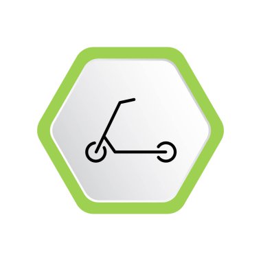 minimal grafik Web simgesi, scooter vektör Illustration