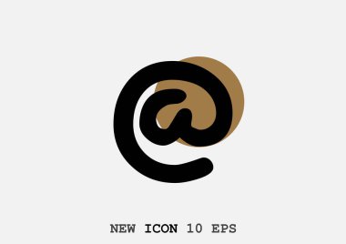 minimal grafik Web simgesi, vektör Illustration at işareti