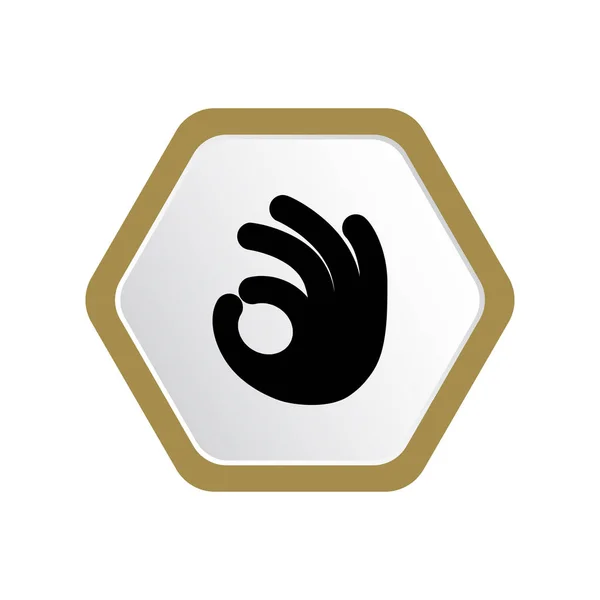 Мінімальна Графічна Веб Іконка Векторна Ілюстрація Людської Руки Жестикулює Знак — стоковий вектор