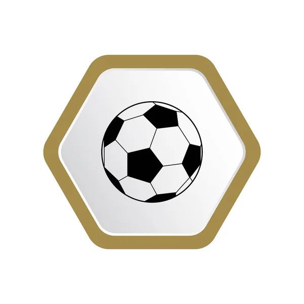 Sportive Minimal Graphic Web Icon Vector Illustration Soccer Football Ball — Stock Vector