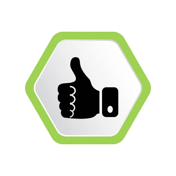 Minimal Graphic Web Icon Vector Illustration Thumbs Gesture — Stock Vector