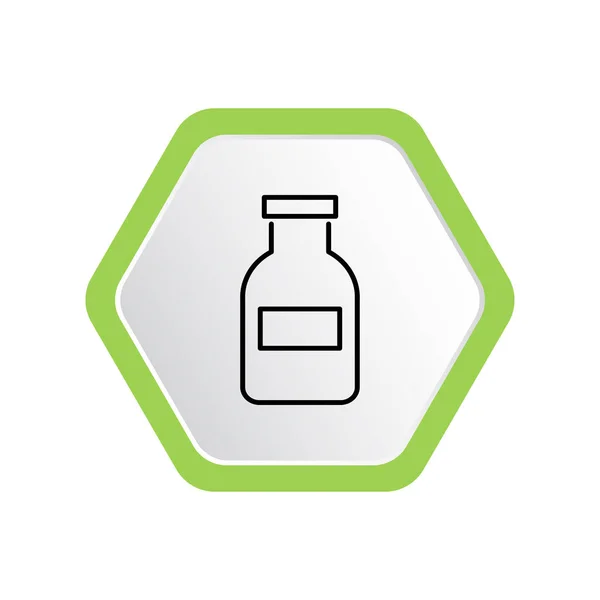 Minimal Graphic Web Icon Vector Illustration Bottle — Stock Vector