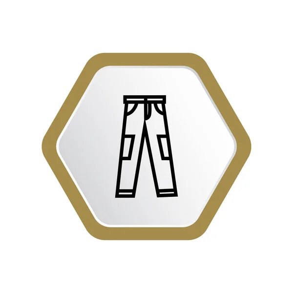 Grafik Minimal Vektör Illustration Pantolon — Stok Vektör