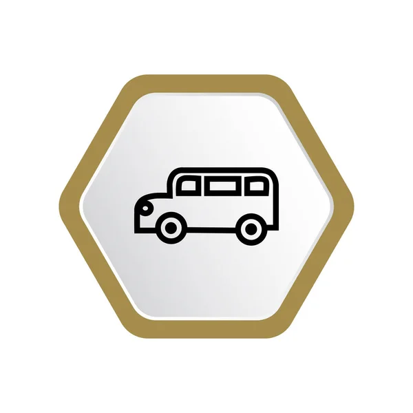Ilustracja Wektorowa Autobusu Szkolnego — Wektor stockowy