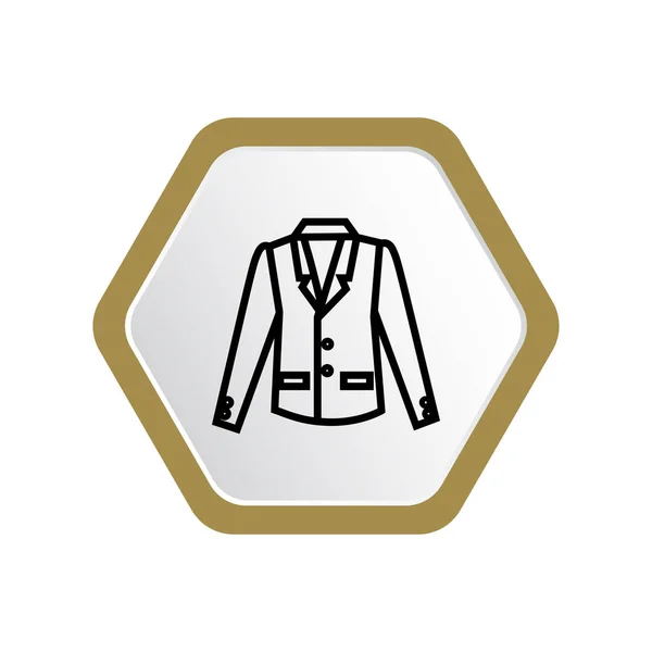Simple Minimal Graphic Vector Illustration Elegant Jacket — Stock Vector