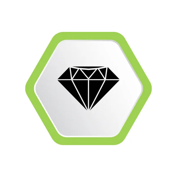 Illustrazione Vettoriale Della Gemma Forma Diamante — Vettoriale Stock