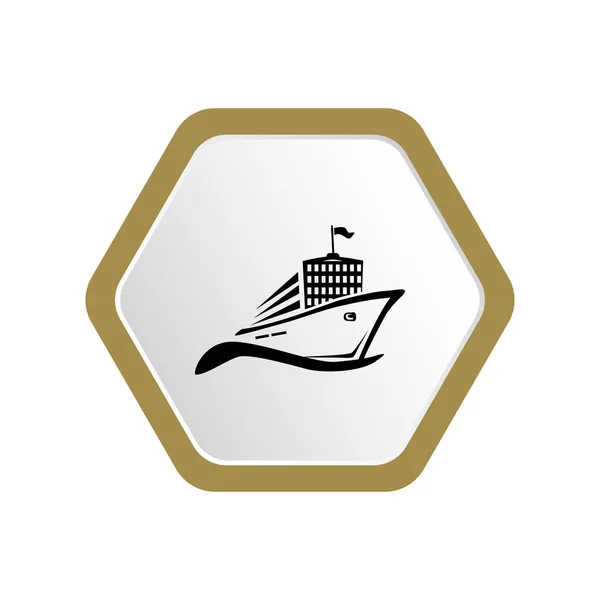 Voertuig Web Icon Vector Illustratie Van Trip Ship — Stockvector