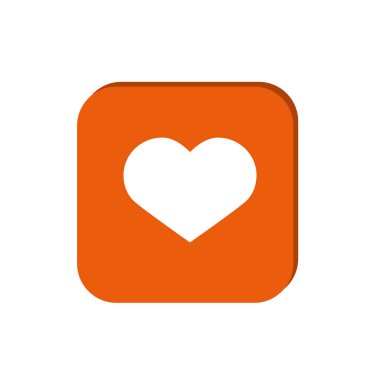 aşk kalbinin minimalist vektör illüstrasyonu 