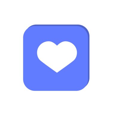 aşk kalbinin minimalist vektör illüstrasyonu 