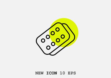 Bandaj sıva basit web simgesi, anahat vektör çizim