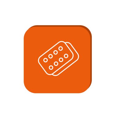 Bandaj sıva basit web simgesi, anahat vektör çizim