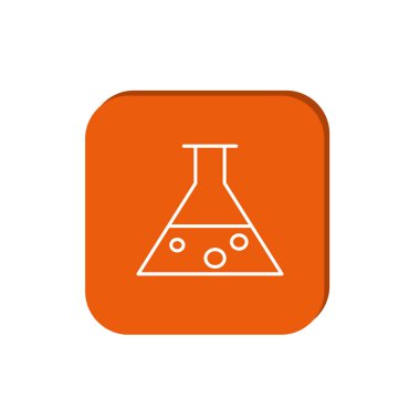 Kimyasal şişesi basit web simgesi, anahat vektör çizim