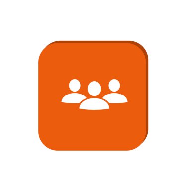 İnsanlar basit web simgesi, anahat vektör çizim grup