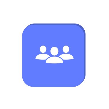 İnsanlar basit web simgesi, anahat vektör çizim grup