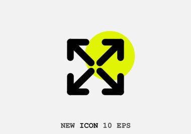 Web simgesi, kare vektör illüstrasyon okları