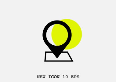 harita işaretleyici ağ simgesi, vektör illüstrasyonu