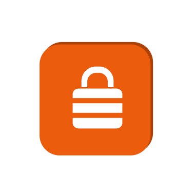 minimal grafik Web simgesi, asma kilit vektör Illustration 