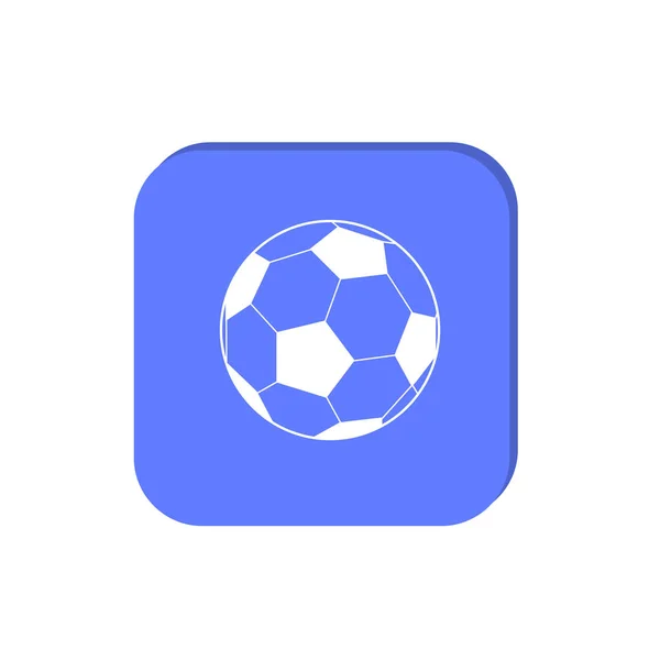 Sportive Minimal Graphic Web Icon Vector Illustration Soccer Football Ball — Stock Vector