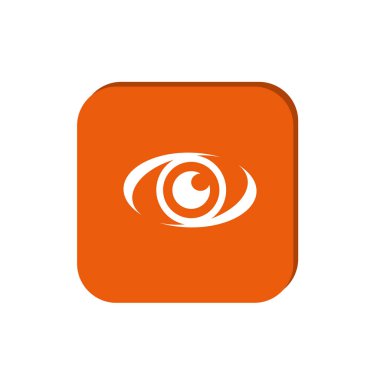 bir gözün üzerinde beyaz izole vektör çizim 