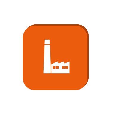 minimal grafik Web simgesi, boru ile fabrika vektör Illustration 