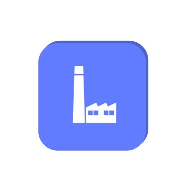 minimal grafik Web simgesi, boru ile fabrika vektör Illustration 