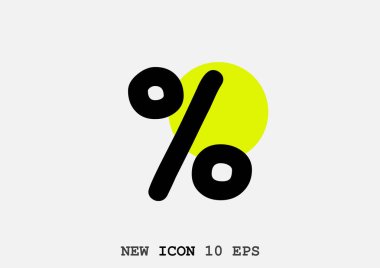 minimal grafik Web simgesi, promosyon yüzde vektör Illustration