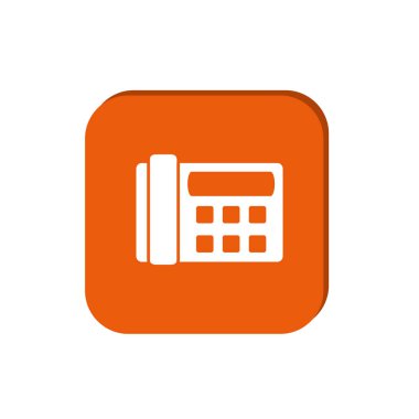 minimal grafik Web simgesi, düğme ile Faks telefon vektör Illustration 