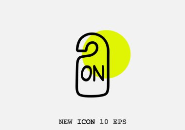 minimal grafik Web simgesi, vektör Illustration kağıt etiketi ile 