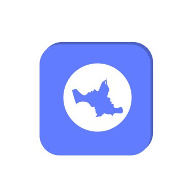 minimal grafik Web simgesi, Aile vektör Illustration, anne baba ve yenidoğan bebek 