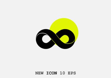 en az grafik Web simgesi, sonsuzluk işareti vektör illüstrasyon