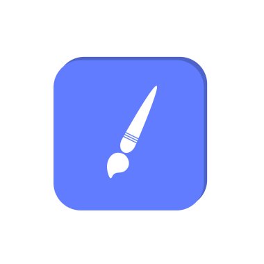 minimal grafik Web simgesi, Paintbrush vektör Illustration 