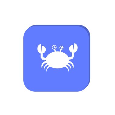 en az grafik Web simgesi, komik Yengeç vektör illüstrasyon 