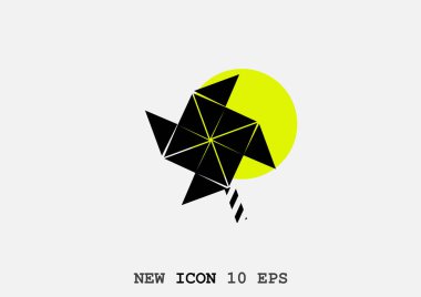 yel değirmeni pervane kanatları simgesi