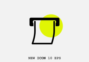 minimal grafik Web simgesi, kağıt vektör Illustration 