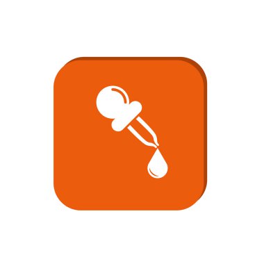 minimal grafik Web simgesi, damlacık ile pipet vektör Illustration 