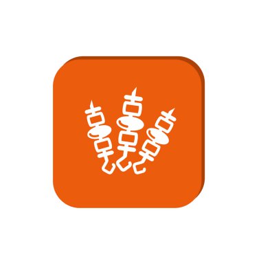 en az grafik Web simgesi, Barbekü et yemek vektör 