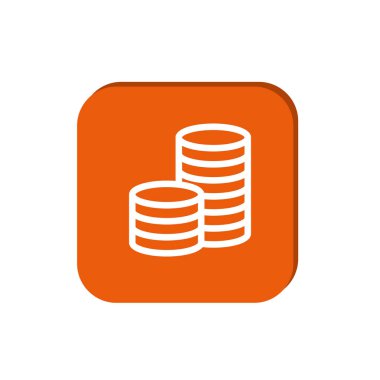 minimal grafik Web simgesi, sikke vektör Illustration 
