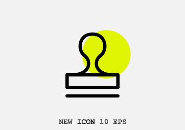 minimal grafik Web simgesi, pul vektör illüstrasyon 