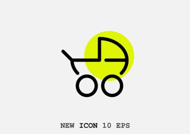 Bebek arabası anahat web simgesi