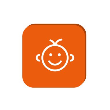 basit çizgiler, Anahat vektör çizim bebek simge