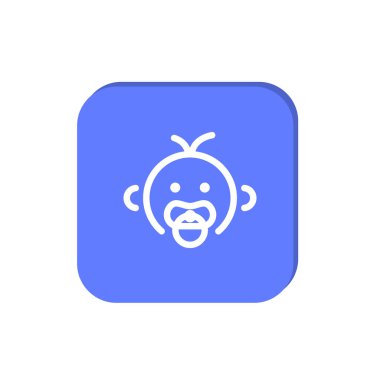 basit çizgiler, Anahat vektör çizim bebek simge