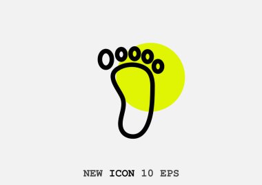 minimal grafik Web simgesi, ayak vektör Illustration 