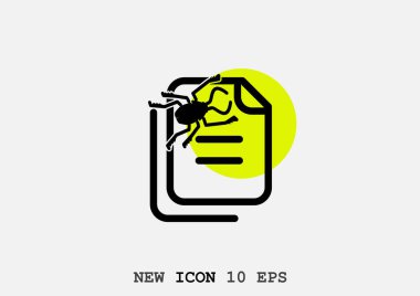 minimal grafik Web simgesi, örümcek hata vektör Illustration 